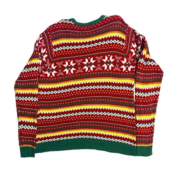 Christmas Ugly Sweater Sloth Tree Unisex Embroidered Holiday Party Size Large - Picture 4 of 9